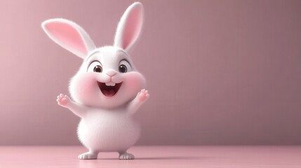 little cartoon rabbit. Selective focus