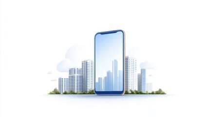 Smartphone integration with the city, exploring mobile technology in the urban landscape