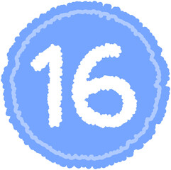 Doodle Calendar Round Shape Number 16
