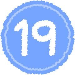 Doodle Calendar Round Shape Number 19
