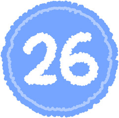 Doodle Calendar Round Shape Number 26
