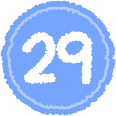 Doodle Calendar Round Shape Number 29
