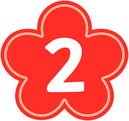 Calendar Flower Shape Number 2
