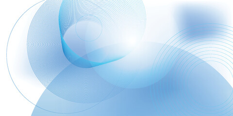 Gradient abstract background with circular line patterns. Vector illustration.