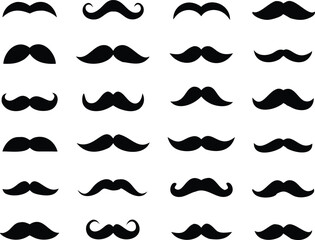Different mustache collection. Vector