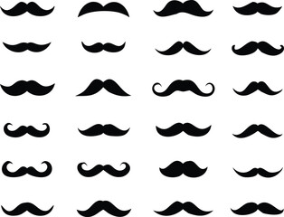 Different mustache collection. Vector