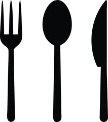 Fork, knife and spoon.. Vector