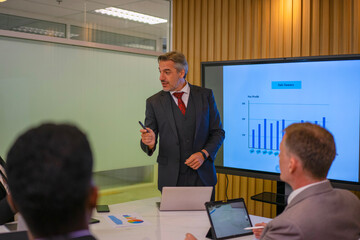 Business people are meeting in meeting room.