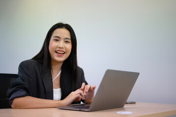 Business people work with digital device.