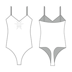 woman swim suits body suits mockup template clothing vector design