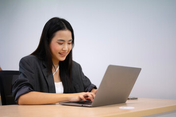 Business people work with digital device.