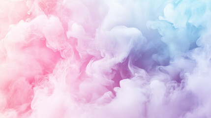 Fototapeta premium Soft Pink and Purple Smoke Swirling on a Clean White Background, Generative AI