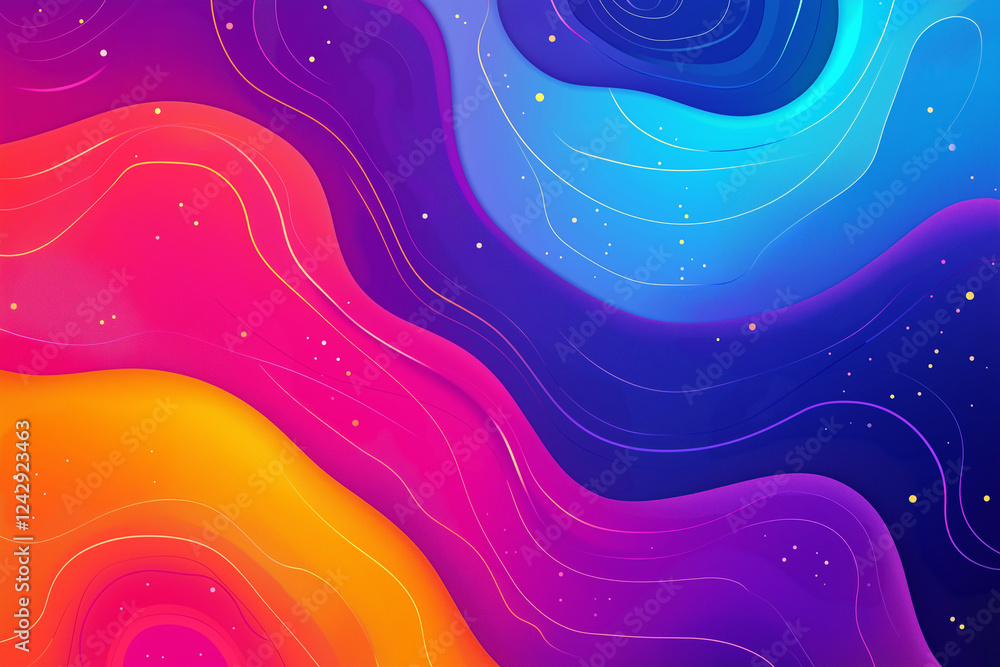 Poster abstract colorful background with lines, background with vibrant colors
