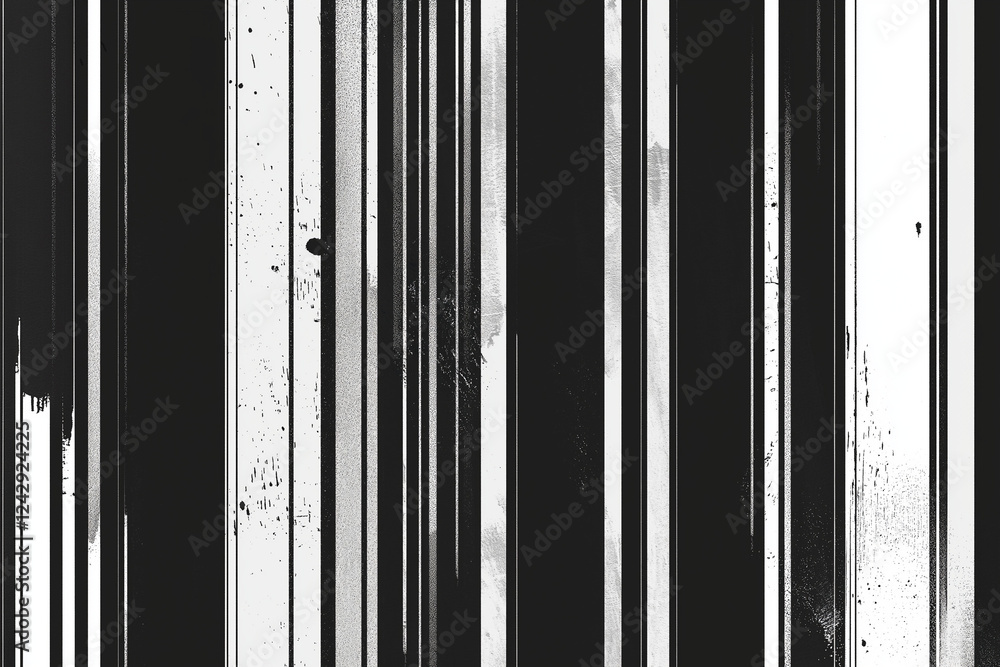Poster black and white seamless stripe pattern with linear abstract texture – geometric background for flye