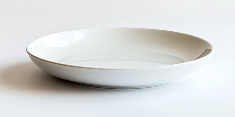 White Ceramic Bowl on White Background - Simple and Elegant Design