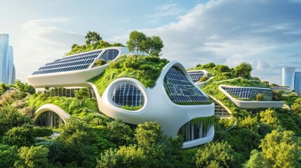 Futuristic Eco Friendly Building Integrated With Nature