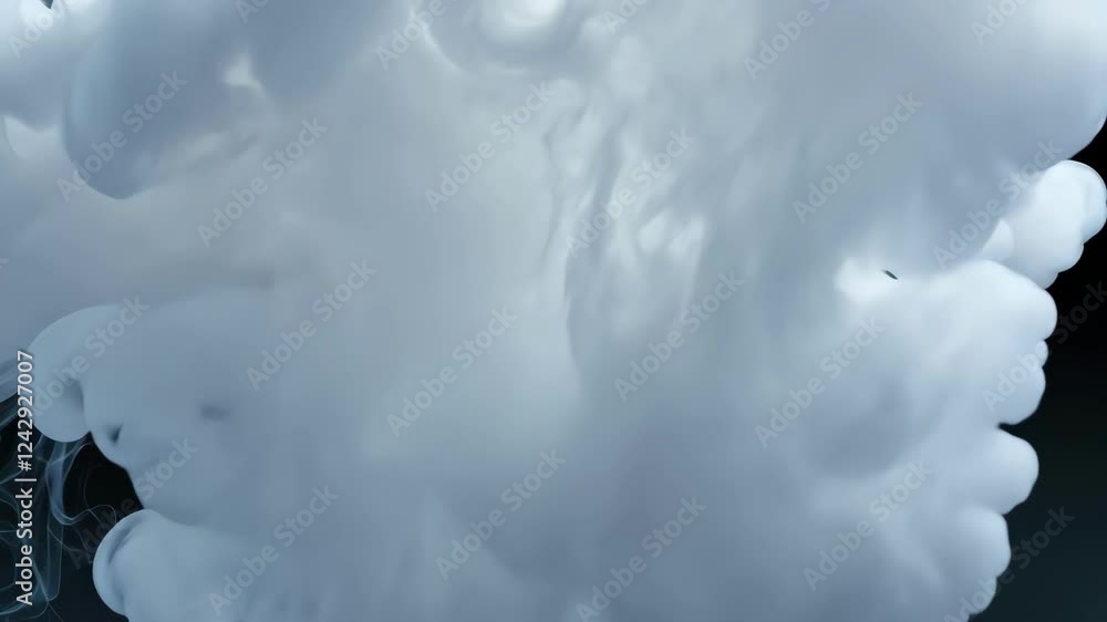 Aufkleber a swirling white smoke cloud creating an abstract and dynamic visual effect
