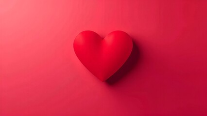 A red heart on a red background. layout. postcard. space for text