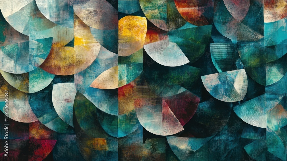 Poster Abstract Composition of Overlapping Circular Shapes