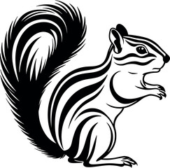 Squirrel silhoutte vector illustration