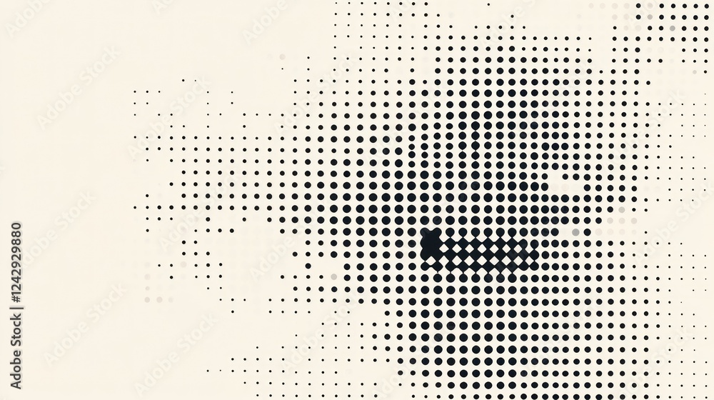 Poster abstract halftone dot pattern design