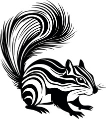 Squirrel silhoutte vector illustration