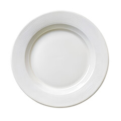 White plate isolated on transparent background