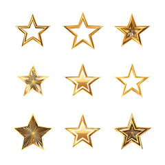 Obraz premium golden stars on white background