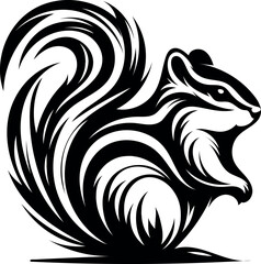 Squirrel silhoutte vector illustration