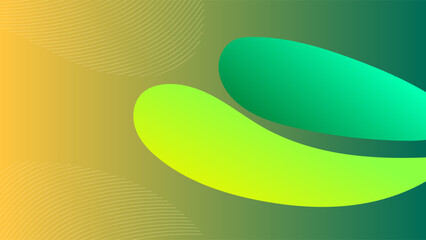 ABSTRACT GREEN YELLOW GRADIENT BACKGROUND SMOOTH LIQUID COLORFUL BLURRED WITH HAND DRAWN ORGANIC SHAPES DESIGN VECTOR TEMPLATE GOOD FOR MODERN WEBSITE, WALLPAPER, COVER DESIGN 