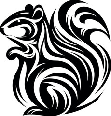 Squirrel silhoutte vector illustration