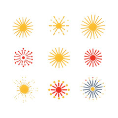 set of vector sun icons