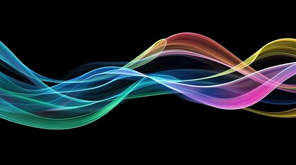 Abstract Rainbow Waves Flowing Dynamically Across Black