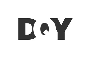 DQY logo design. Initial letter D Q Y bold font style for tech startups, consulting, corporate branding. Creative company name, headlines typography identity, trendy logotype.