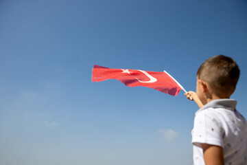 The Child and the Waving Turkish Flag, a Moment of Patriotism and Hope