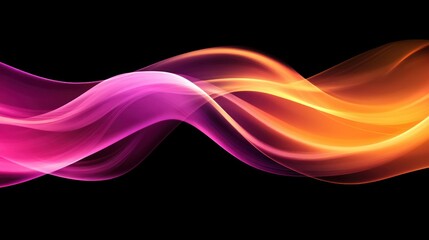 Naklejka premium Abstract Pink and Orange Wave Design