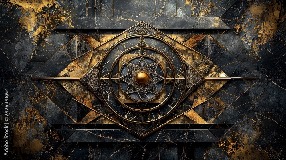 Aufkleber abstract art deco-inspired design digital creation modern aesthetics contemporary high-resolution vi