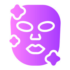 facial mask gradient icon