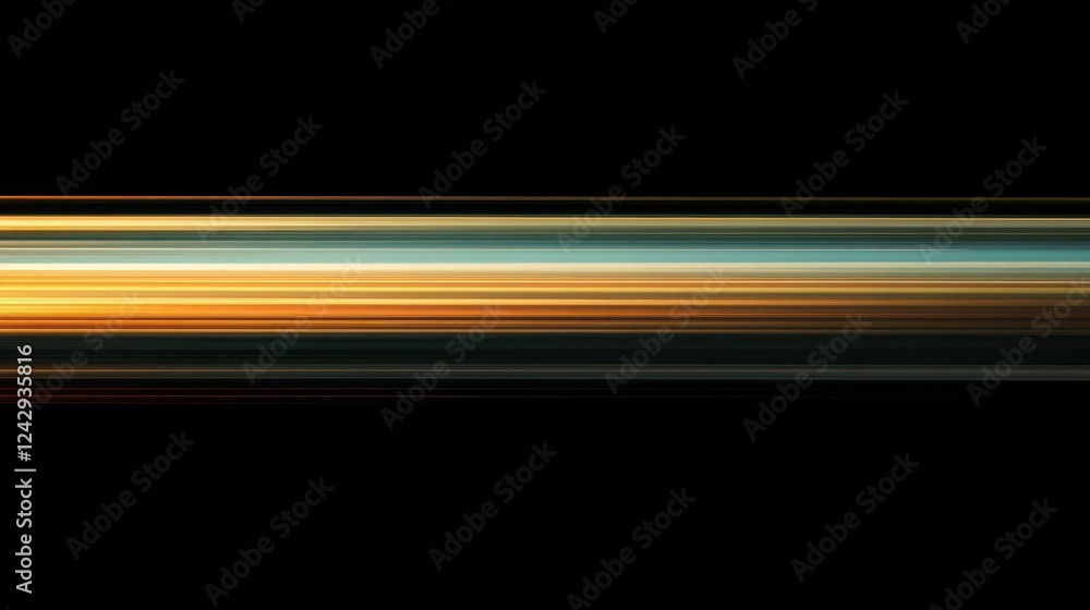 Poster abstract horizontal lines of warm and cool tones