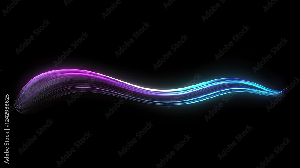 Poster abstract glowing wave of light and color