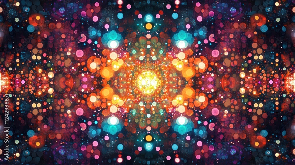 Aufkleber colorful abstract light bokeh pattern design