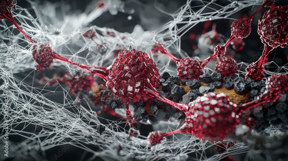 Aufkleber Exploring material science ceramics properties and applications laboratory setting scientific visualization macro perspective