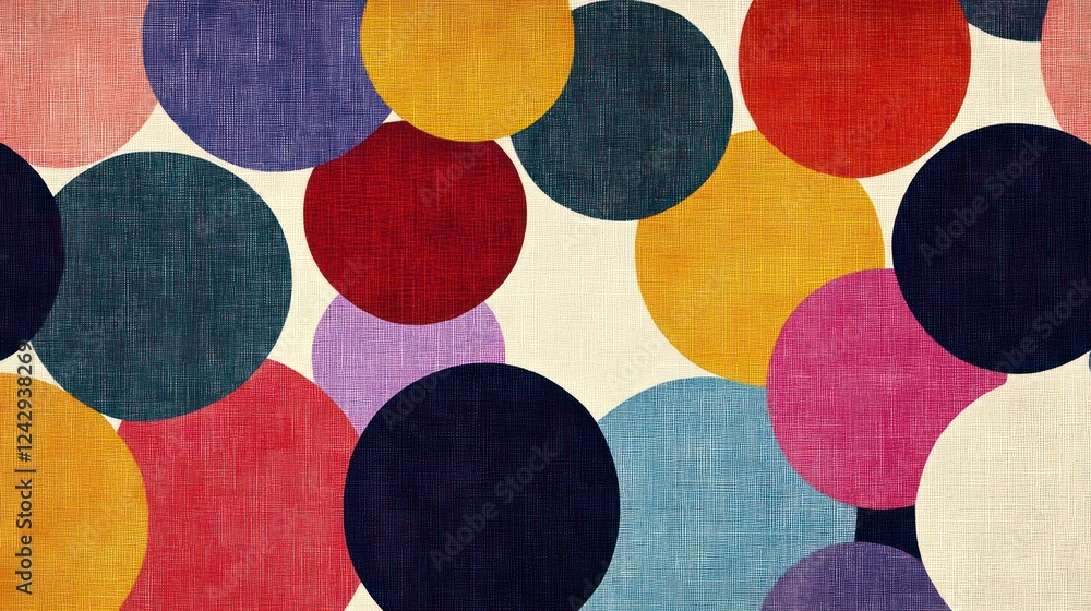 Poster Abstract Colorful Circles Pattern Design