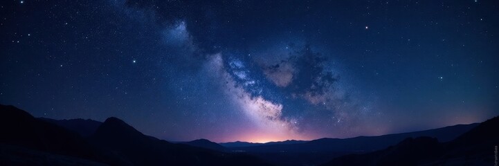 Fototapeta premium Stunning night sky, countless stars scattered across inky blackness , astral, twinkle