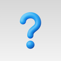 3d Realistic Question mark vector Illustration