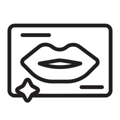 lip mask line icon