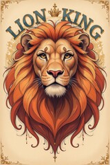 Obraz premium Ai il Re Leone logo t shirt 02