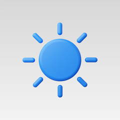 Obraz premium 3d Realistic Sun Icon vector Illustration