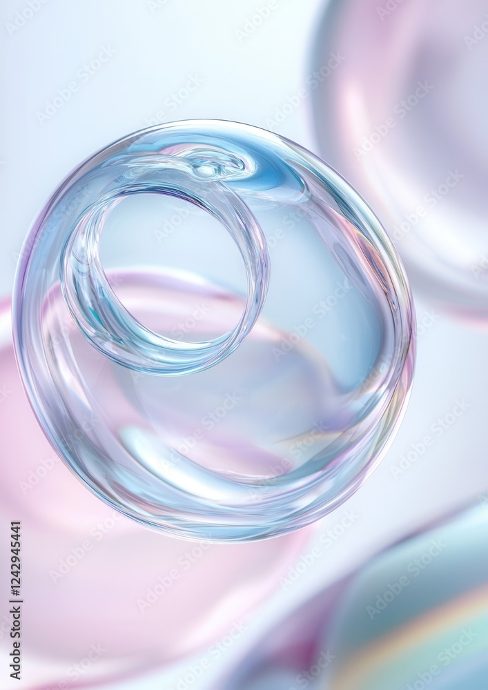 Aufkleber abstract digital art piece that appears to be made up of multiple layers of transparent glass. the g