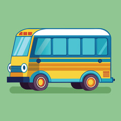 Bus Design – Cartoon Style Vector Illustration